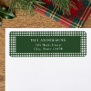 Search for tartan return address labels Gingham
