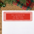 Search for tartan return address labels Gingham