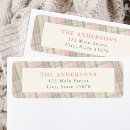 Search for pink gingham return address labels Vintage