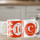 Search for orange and white mugs For him