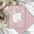 Search for pink rose bridal shower invitations Watercolor