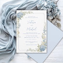 Search for something blue wedding invitations Watercolor
