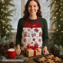 Search for candy cane decor aprons Green