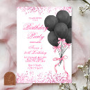 Search for pink balloon invitations For her
