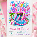 Search for waterslide birthday invitations Splash pad birthday