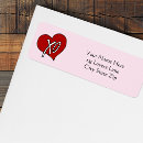 Search for hugs and kisses return address labels Heart