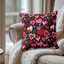 Search for black heart cushions Red hearts