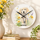 Search for golden retriever clocks Modern