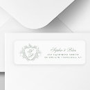 Search for bride and groom return address labels Sage green