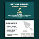 Search for masonry business cards Bricklayer