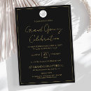 Search for corporate grand opening invitations Black and gold