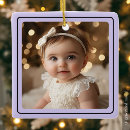 Search for lavender christmas tree decorations Baby girl