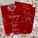Search for red heart wedding invitations Calligraphy