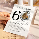 Search for 60th birthday thank you cards Black and white