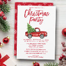 Search for red vintage truck invitations Modern brush script