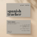 Search for spanish business cards Teacher