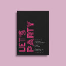 Search for pink and black invitations Minimalist
