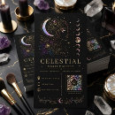 Search for celestial business cards Black gold