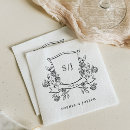 Search for crest monogram napkins Black and white