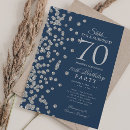 Search for navy blue glitter invitations Silver