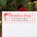 Search for pink gingham return address labels Watercolor