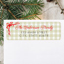 Search for green plaid return address labels Watercolor