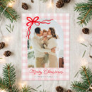 Search for bow christmas cards Gingham
