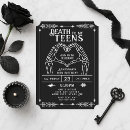 Search for spooky party invitations Black and white