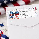 Search for patriots return address labels Red white and blue