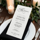 Search for black and white wedding menus Clean