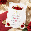 Search for red gold save the dates Luxury