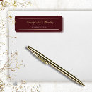 Search for red and gold return address labels Traditional