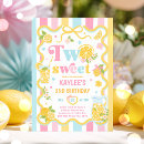 Search for lemon birthday invitations Sunshine lemonade and fun