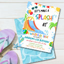 Search for waterslide party invitations Splish splash
