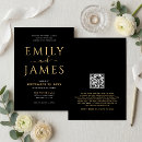 Search for black white gold wedding invitations Minimalist