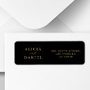 Search for gold black return address labels Stylish