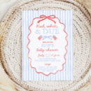 Search for red white and due baby shower invitations Bow