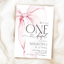 Search for pink 1st birthday invitations Little miss onederful