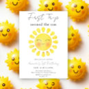 Search for 1st trip around the sun invitations Watercolor