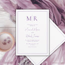 Search for elegant purple wedding invitations Modern