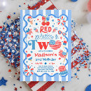Search for red white and two birthday invitations 4th of july birthday