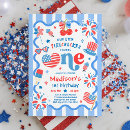 Search for patriotic 1st birthday invitations 4th of july birthday