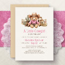 Search for pink and brown baby shower invitations Wild west