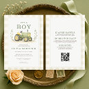 Search for red tractor baby shower invitations For her