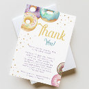 Search for doughnut party thank you cards Cute