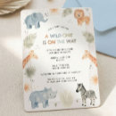 Search for safari baby shower invitations Watercolor safari animals