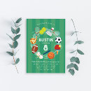 Search for all star birthday invitations Sports birthday party