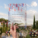 Search for patriotic square invitations Red white and blue