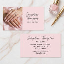 Search for nail salon business cards Script typography