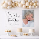 Search for 60th birthday banners Minimal typography simple